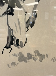In the manner of Xu Beihong 徐悲鴻 (1895-1953): 'Horse', ink on paper, dated 1936