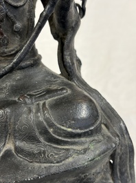 A Chinese bronze figure of Bodhisattva, Ming