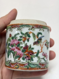 An extensive group of 23 Chinese Canton famille rose wares, 19th C.