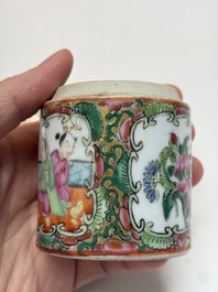 An extensive group of 23 Chinese Canton famille rose wares, 19th C.