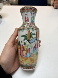 An extensive group of 23 Chinese Canton famille rose wares, 19th C.