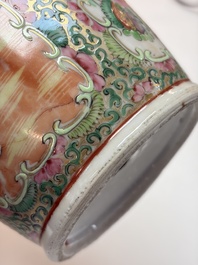 An extensive group of 23 Chinese Canton famille rose wares, 19th C.