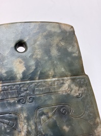 Nine Chinese hardstone carvings and bowls, including jade, 19/20th C.
