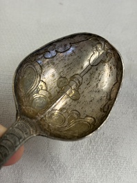 A varied collection of 14 Tibetan ritual utensils, 19/20th C.