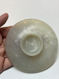 Nine Chinese hardstone carvings and bowls, including jade, 19/20th C.