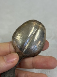 A varied collection of 14 Tibetan ritual utensils, 19/20th C.