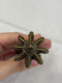 A varied collection of 14 Tibetan ritual utensils, 19/20th C.