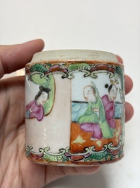 An extensive group of 23 Chinese Canton famille rose wares, 19th C.