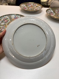 An extensive group of 23 Chinese Canton famille rose wares, 19th C.