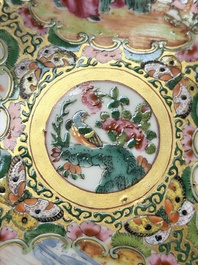 An extensive group of 23 Chinese Canton famille rose wares, 19th C.
