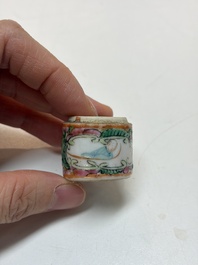 An extensive group of 23 Chinese Canton famille rose wares, 19th C.
