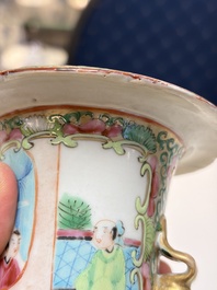 An extensive group of 23 Chinese Canton famille rose wares, 19th C.