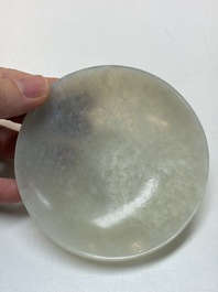 Nine Chinese hardstone carvings and bowls, including jade, 19/20th C.