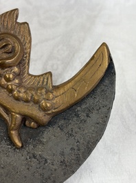 A varied collection of 14 Tibetan ritual utensils, 19/20th C.