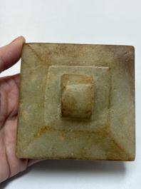 Nine Chinese hardstone carvings and bowls, including jade, 19/20th C.