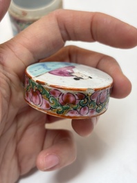 An extensive group of 23 Chinese Canton famille rose wares, 19th C.