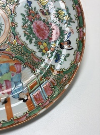 An extensive group of 23 Chinese Canton famille rose wares, 19th C.