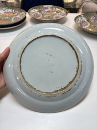 An extensive group of 23 Chinese Canton famille rose wares, 19th C.