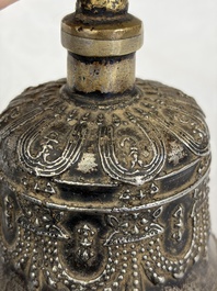 A varied collection of 14 Tibetan ritual utensils, 19/20th C.