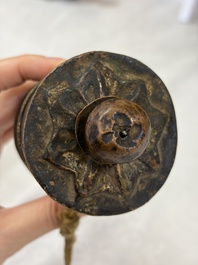 A varied collection of 14 Tibetan ritual utensils, 19/20th C.