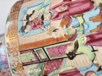 An extensive group of 23 Chinese Canton famille rose wares, 19th C.
