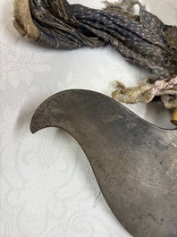 A varied collection of 14 Tibetan ritual utensils, 19/20th C.