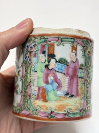 An extensive group of 23 Chinese Canton famille rose wares, 19th C.