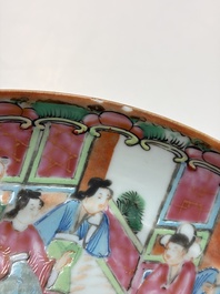 An extensive group of 23 Chinese Canton famille rose wares, 19th C.