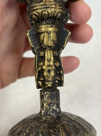 A varied collection of 14 Tibetan ritual utensils, 19/20th C.