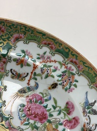 An extensive group of 23 Chinese Canton famille rose wares, 19th C.