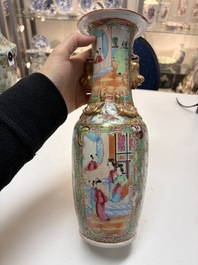 An extensive group of 23 Chinese Canton famille rose wares, 19th C.
