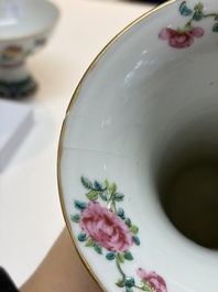An extensive group of 23 Chinese Canton famille rose wares, 19th C.