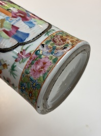 An extensive group of 23 Chinese Canton famille rose wares, 19th C.