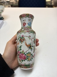 An extensive group of 23 Chinese Canton famille rose wares, 19th C.