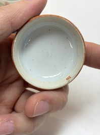 An extensive group of 23 Chinese Canton famille rose wares, 19th C.