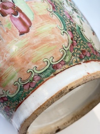 An extensive group of 23 Chinese Canton famille rose wares, 19th C.