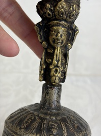 A varied collection of 14 Tibetan ritual utensils, 19/20th C.