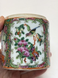 An extensive group of 23 Chinese Canton famille rose wares, 19th C.