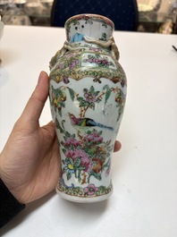An extensive group of 23 Chinese Canton famille rose wares, 19th C.