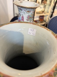 An extensive group of 23 Chinese Canton famille rose wares, 19th C.