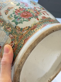 An extensive group of 23 Chinese Canton famille rose wares, 19th C.