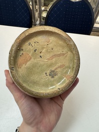 A Korean celadon-glazed sake bottle, Goryeo, 11th C.