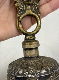 A varied collection of 14 Tibetan ritual utensils, 19/20th C.