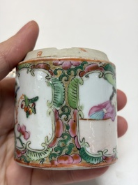 An extensive group of 23 Chinese Canton famille rose wares, 19th C.