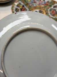 An extensive group of 23 Chinese Canton famille rose wares, 19th C.