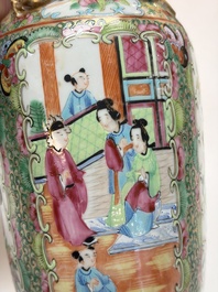 An extensive group of 23 Chinese Canton famille rose wares, 19th C.