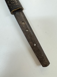 A Japanese katana with a lacquered scabbard and koshirae, Meiji, 19th C.