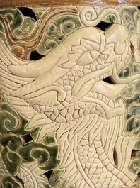 A Vietnamese Bien Hoa pottery garden seat, 20th C.