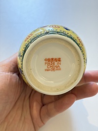 Ten Chinese famille rose and verte wares, Qianlong and Jing De Zhen 景德鎮 marks, 20th C.
