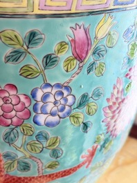 A pair of Chinese famille rose Dayazhai-style 'Dragon' jardini&egrave;res, 20th C.